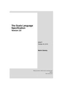 The Scala Language Specification Version 2.8
