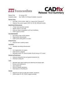 CADfix Release 8.0 Summary