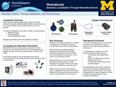 TerraSwarm terraswarm.org Wearabouts Semantic Localization Through Wearable Devices