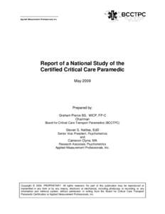 Applied Measurement Professionals, Inc.  Report of a National Study of the