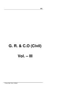 529  G. R. & C.O (Civil) Vol. – III  Orissa High Court ,Cuttack