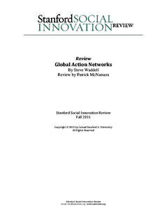 Review  Global Action Networks By Steve Waddell Review by Patrick McNamara