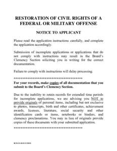 Microsoft Word - Restoration of Civil Rights of a Federal or Military Offense