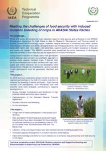 September September2012 2010 Meeting the challenges of food security with induced mutation breeding of crops in ARASIA States Parties