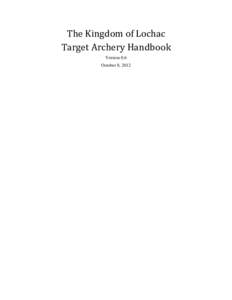 Lochac Target Archery Handbook