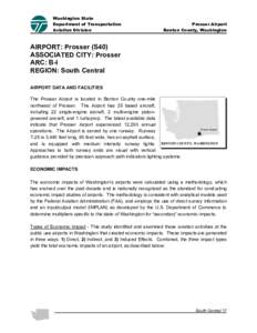 Washington State Department of Transportation Aviation Division Prosser Airport Benton County, Washington