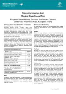 Microsoft Word - Flinders Chase Trekking Info Sheet July 2013.doc