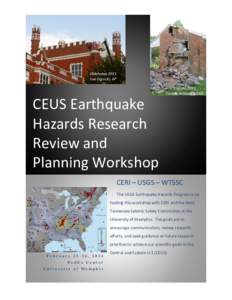 CEUS Earthquake Hazards Research Review and Planning Workshop