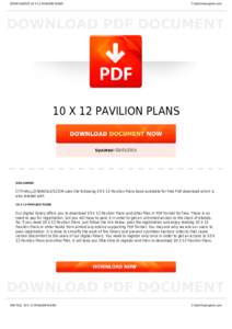 BOOKS ABOUT 10 X 12 PAVILION PLANS  Cityhalllosangeles.com 10 X 12 PAVILION PLANS