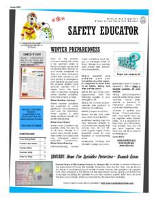 JanuaryState of New Hampshire Office of the State Fire Marshal  SAFETY EDUCATOR