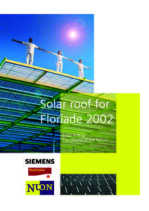 Solar roof for Floriade 2002 Solar energy: The choice of the future  s