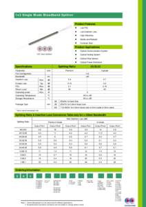 Microsoft Word1x3 Single Mode Broadband Splitter