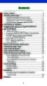 Contents Getting Started.................................................................6 Choosing Cover Crops......................................................6 Objectives/Benefits of Cover Crops...................
