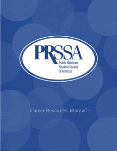 - Career Resources Manual -  Table of Contents Careers: