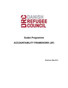 Sudan Programme ACCOUNTABILITY FRAMEWORK (AF) Khartoum, May 2014  TABLE OF CONTENTS