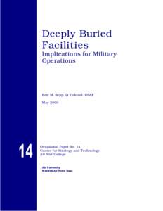 Deeply Buried Facilities: Implications for Military Operations