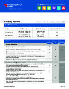 Be wattsmart and earn cash back.  Heat Pump Incentives Utah Residents