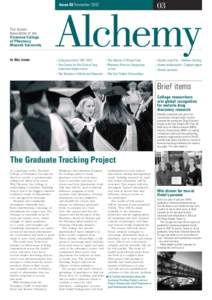 03  Issue 03 November 2002 The Alumni Newsletter of the