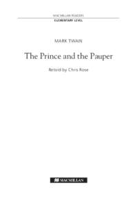 MACMILLAN READERS ELEMENTARY LEVEL MARK TWAIN  The Prince and the Pauper