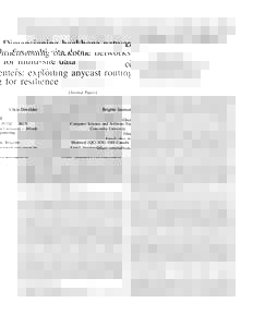 Dimensioning backbone networks for multi-site data centers: exploiting anycast routing for resilience (Invited Paper) Chris Develder  Brigitte Jaumard