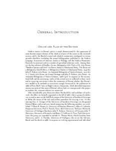 General Introduction  Origin and Plan of the Edition Modern interest in Donne’s poetry is amply demonstrated by the appearance of some fourteen major editions of the whole or of parts of the canon in the twentieth cent