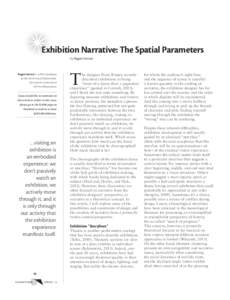 Exhibition Narrative: The Spatial Parameters by Regan Forrest Regan Forrest is a PhD Candidate at the University of Queensland. She may be contacted at