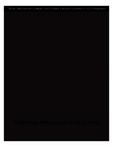 The Isle of Man Government’s contribution to the 2013 Awards for Excellence supplement produced by IoM Newspapers  Celebrating Manx success in all its forms PAGE 9:Layout[removed]:22 Page 1
