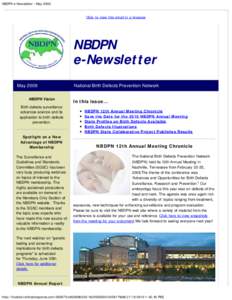 NBDPN e-Newsletter - May 2009