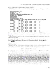 Computational chemistry / Molecular dynamics / Theoretical chemistry / Local Elevation / Metadynamics / Xi / Umbrella sampling / Identical particles