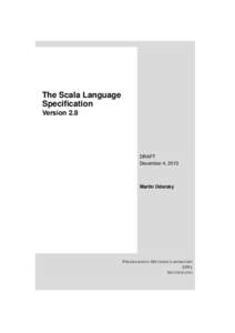 The Scala Language Specification Version 2.8