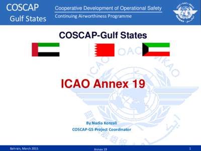 COSCAP Gulf States Cooperative Development of Operational Safety Continuing Airworthiness Programme