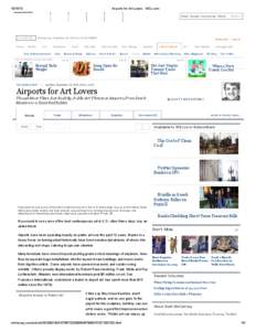 Airports for Art Lovers - WSJ.com News, Quotes, Companies, Videos  U.S. EDITION