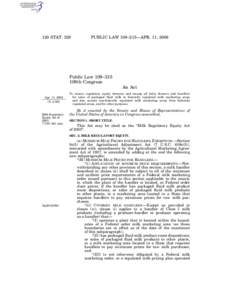120 STAT[removed]PUBLIC LAW 109–215—APR. 11, 2006 Public Law 109–215 109th Congress