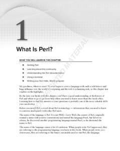Computer programming / CPAN / XS / Brian d foy / Larry Wall / Plain Old Documentation / Outline of Perl / Adam Kennedy / Computing / Software engineering / Perl