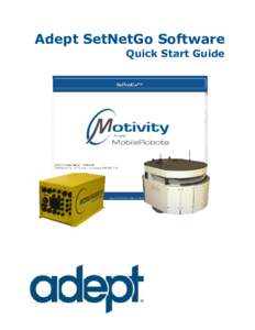 Adept SetNetGo Software Quick Start Guide