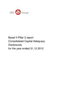 Basel II Pillar 3 report Consolidated Capital Adequacy Disclosures for the year ended  EFG Bank European Financial Group SA
