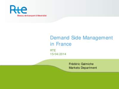 Demand Side Management in France
