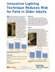 Innovative Lighting Technique Reduces Risk for Falls in Older Adults R