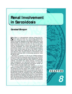 Renal Involvement in Sarcoidosis Garabed Eknoyan S