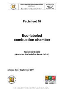 Technical Board (Austrian Kachelofen Association) factsheet 10 page 1 / 5
