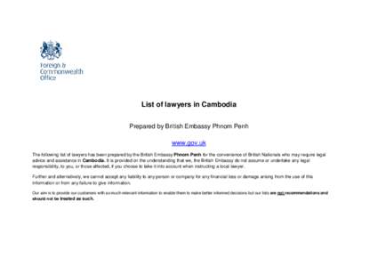 Annex E - Template for lawyers list