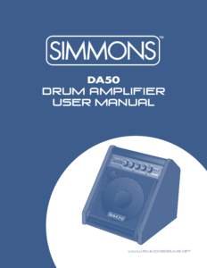 DA50  Drum Amplifier user Manual  www.simmonsdrums.net