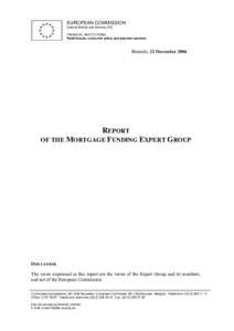 Report of the Mortgage Funding Expert Group