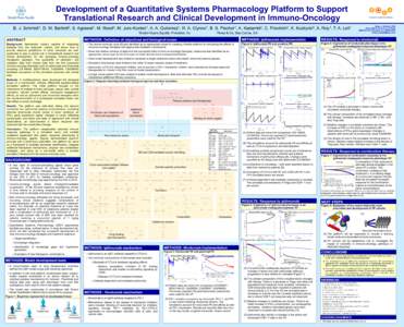 Development of a Quantitative Systems Pharmacology Platform to Support Translational Research and Clinical Development in Immuno-Oncology B. J. Schmidt1,
