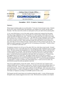 Microsoft Word - december 2010 Climate Summary.doc