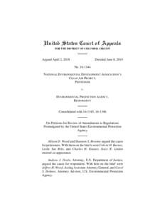 United States Court of Appeals FOR THE DISTRICT OF COLUMBIA CIRCUIT Argued April 2, 2018  Decided June 8, 2018