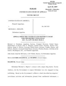 FILED United States Court of Appeals Tenth Circuit April 20, 2009 PUBLISH