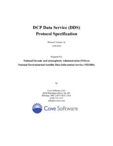 DCP Data Service (DDS) Protocol Specification Protocol VersionPrepared For