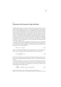 i  i Moshe Shapiro and Paul Brumer: Quantum Control of Molecular Processes — Chap. shapiro9044c01 — [removed] — page 1 — le-tex