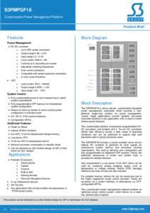 S3PMPGF18 Customizable Power Management Platform Product Brief  Features